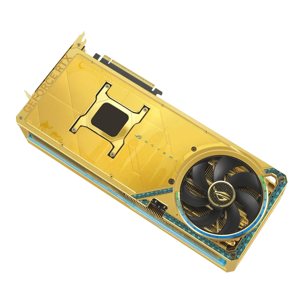 ASUS ROG Astral GeForce RTX 5090 Dhahab OC Edition Graphics Card, 32GB GDDR7 512-Bit Memory, 2580 MHz Boost Clock, 21760 CUDA Cores, 28 Gbps Memory Sp – Gallery image 7 ASUS ROG Astral GeForce RTX 5090 Dhahab OC Edition Graphics Card, 32GB GDDR7 512-Bit Memory, 2580 MHz Boost Clock, 21760 CUDA Cores, 28 Gbps Memory Sp – Gallery image 7