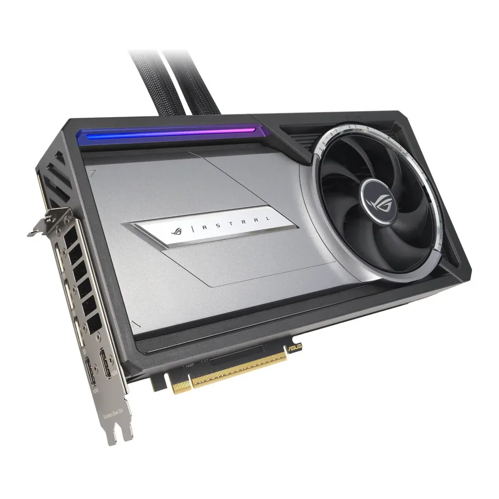 ASUS ROG Astral LC GeForce RTX 5090 OC Edition Graphics Card, 32GB GDDR7 512-Bit Memory, 2580 MHz Boost Clock, 21760 CUDA Cores, 28 Gbps Memory Speed, – Gallery image 6 ASUS ROG Astral LC GeForce RTX 5090 OC Edition Graphics Card, 32GB GDDR7 512-Bit Memory, 2580 MHz Boost Clock, 21760 CUDA Cores, 28 Gbps Memory Speed, – Gallery image 6