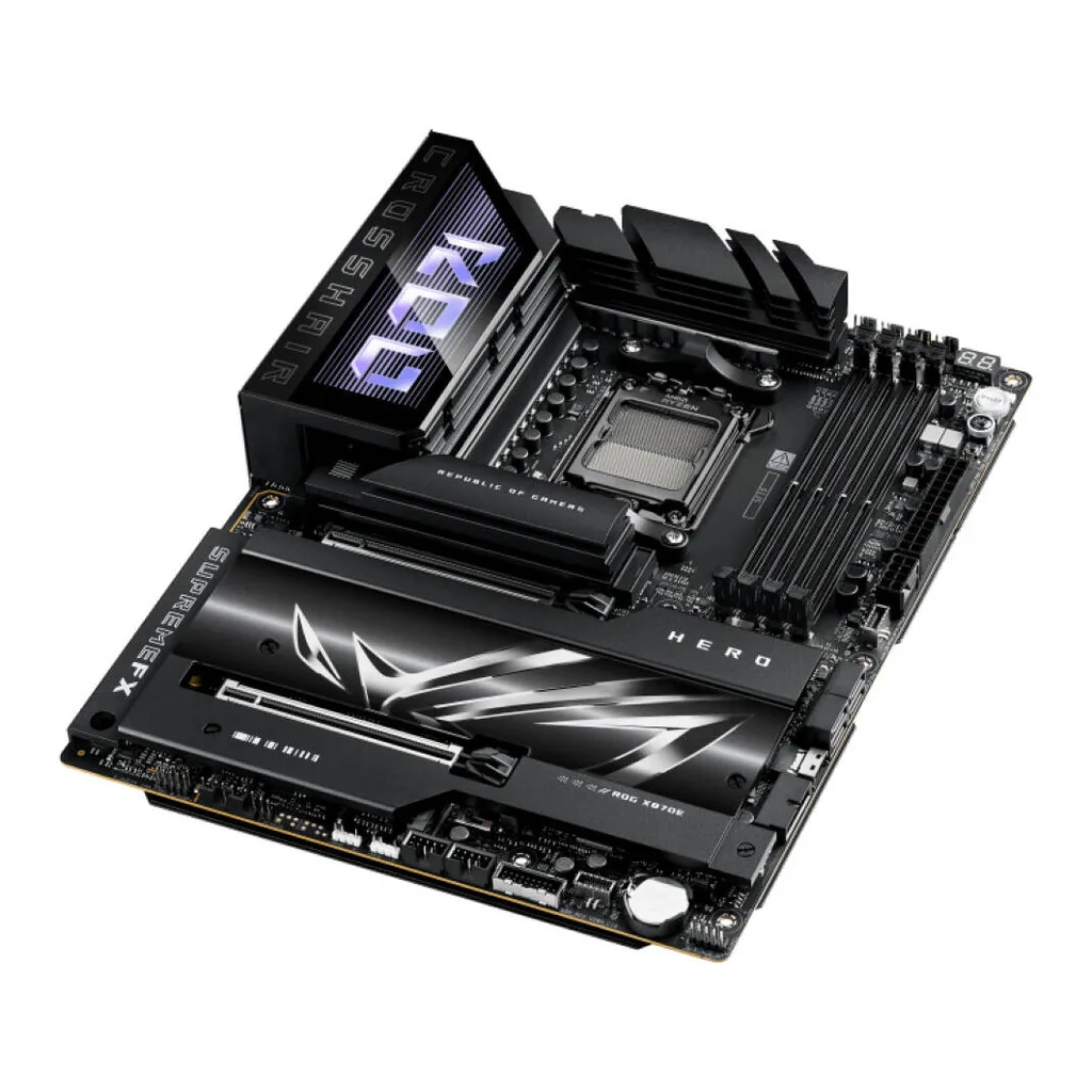 ASUS ROG CROSSHAIR X870E HERO, AMD AM5 Motherboard, DDR5 192GB Max Support EXPO, AI Intelligence, Wi-Fi 7, 2 x USB4 Ports, Overclocking Support | 90MB1IE0-M0EAY0 – Gallery image 5 ASUS ROG CROSSHAIR X870E HERO, AMD AM5 Motherboard, DDR5 192GB Max Support EXPO, AI Intelligence, Wi-Fi 7, 2 x USB4 Ports, Overclocking Support | 90MB1IE0-M0EAY0 – Gallery image 5