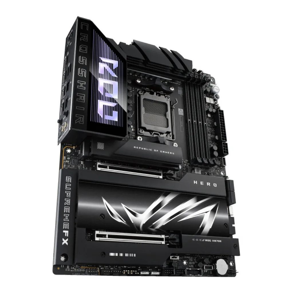 ASUS ROG CROSSHAIR X870E HERO, AMD AM5 Motherboard, DDR5 192GB Max Support EXPO, AI Intelligence, Wi-Fi 7, 2 x USB4 Ports, Overclocking Support | 90MB1IE0-M0EAY0 – Gallery image 6 ASUS ROG CROSSHAIR X870E HERO, AMD AM5 Motherboard, DDR5 192GB Max Support EXPO, AI Intelligence, Wi-Fi 7, 2 x USB4 Ports, Overclocking Support | 90MB1IE0-M0EAY0 – Gallery image 6