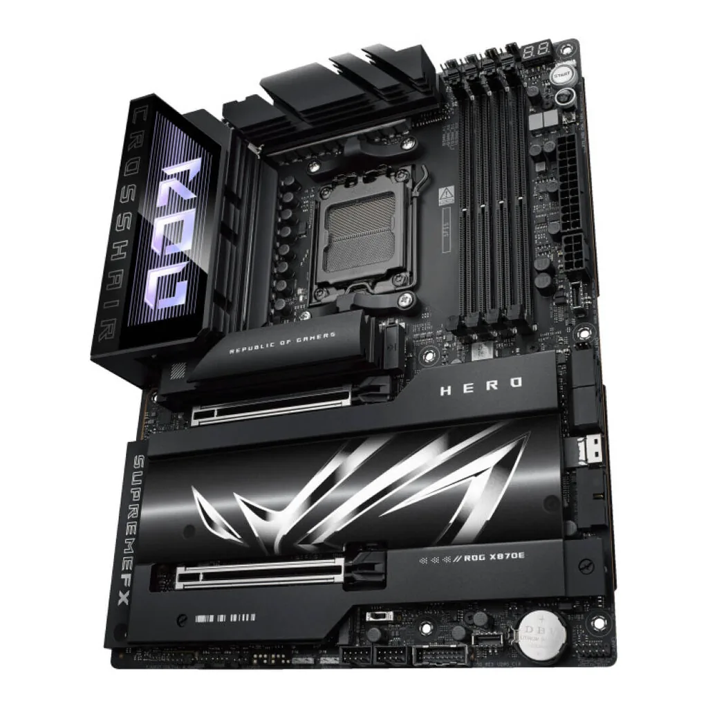 ASUS ROG CROSSHAIR X870E HERO, AMD AM5 Motherboard, DDR5 192GB Max Support EXPO, AI Intelligence, Wi-Fi 7, 2 x USB4 Ports, Overclocking Support | 90MB1IE0-M0EAY0 – Gallery image 7 ASUS ROG CROSSHAIR X870E HERO, AMD AM5 Motherboard, DDR5 192GB Max Support EXPO, AI Intelligence, Wi-Fi 7, 2 x USB4 Ports, Overclocking Support | 90MB1IE0-M0EAY0 – Gallery image 7