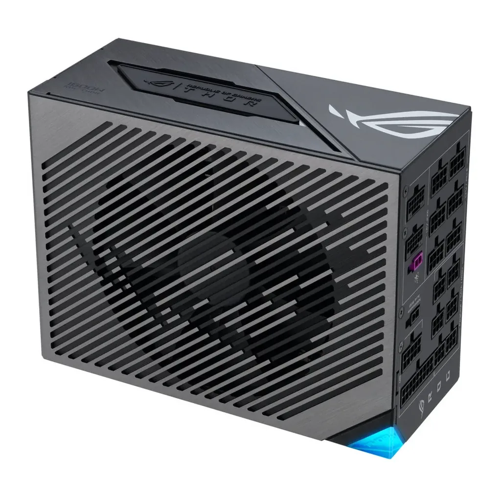 ASUS ROG Thor 1600W Titanium III Fully Modular Power Supply, 80 Plus Titanium Efficiency, Cybenetics Titanium Certification, Active PFC, ATX 3.1 Standard, GaN MOSFET Technology | 90YE00V1-B0NA00 – Gallery image 6 ASUS ROG Thor 1600W Titanium III Fully Modular Power Supply, 80 Plus Titanium Efficiency, Cybenetics Titanium Certification, Active PFC, ATX 3.1 Standard, GaN MOSFET Technology | 90YE00V1-B0NA00 – Gallery image 6