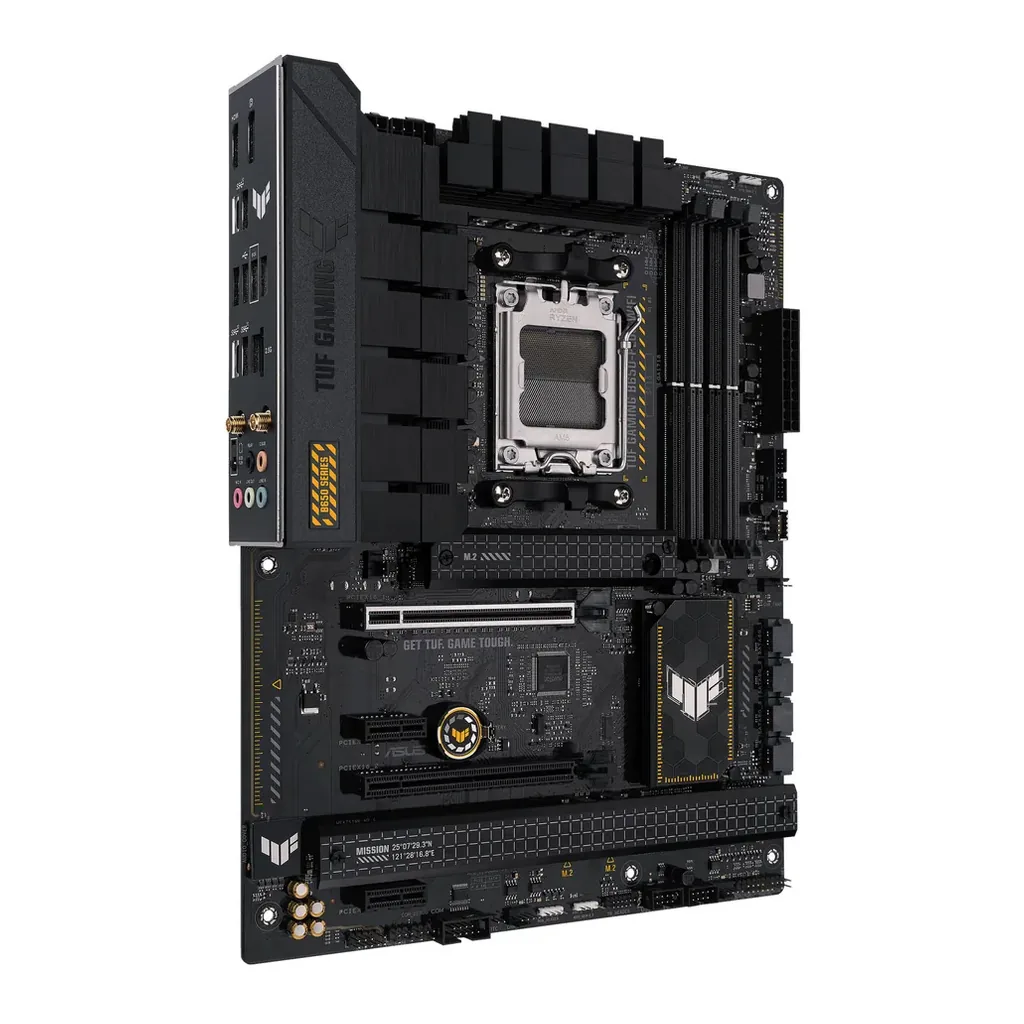 Asus Tuf Gaming B650-Plus Wifi DDR5 ATX Motherboard, AMD Socket AM5, B650 Chipset, 2.5Gb Ethernet, Bluetooth, WiFi 6E 6GHz, Max 128GB 4xDIMM Memory, PCIe 4.0x16, 3xM.2 Slot | 90MB1BZ0-M0EAY0 – Gallery image 2 Asus Tuf Gaming B650-Plus Wifi DDR5 ATX Motherboard, AMD Socket AM5, B650 Chipset, 2.5Gb Ethernet, Bluetooth, WiFi 6E 6GHz, Max 128GB 4xDIMM Memory, PCIe 4.0x16, 3xM.2 Slot | 90MB1BZ0-M0EAY0 – Gallery image 2