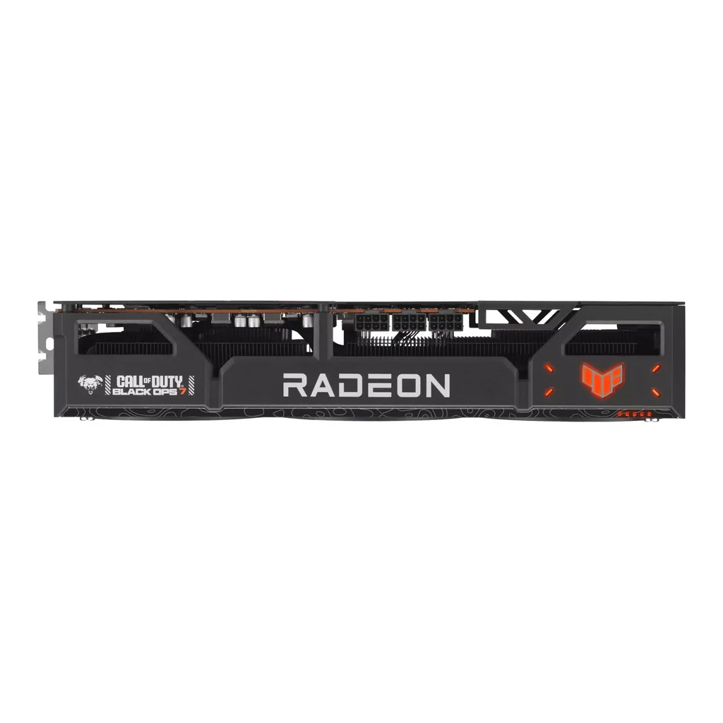 ASUS TUF Gaming Radeon RX 9070 XT Black Ops 7 Edition Graphics Card, 16GB GDDR6 256-Bit Memory, 3060 MHz Boost Clock, 20 Gbps Memory Speed, 4096 Stream Processor, PCI Express 5.0 – Gallery image 2 ASUS TUF Gaming Radeon RX 9070 XT Black Ops 7 Edition Graphics Card, 16GB GDDR6 256-Bit Memory, 3060 MHz Boost Clock, 20 Gbps Memory Speed, 4096 Stream Processor, PCI Express 5.0 – Gallery image 2