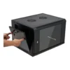 Azeon 6U 600 x 450 Wall Mount Rack Cabinet, With Fan and Shelf, 600 x 450mm Size, 1.2mm Thick SPCC, Strong Structure, Black | 6U-600X450 – Gallery image 3 Azeon 6U 600 x 450 Wall Mount Rack Cabinet, With Fan and Shelf, 600 x 450mm Size, 1.2mm Thick SPCC, Strong Structure, Black | 6U-600X450 – Gallery image 3