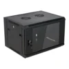 Azeon 6U 600 x 450 Wall Mount Rack Cabinet, With Fan and Shelf, 600 x 450mm Size, 1.2mm Thick SPCC, Strong Structure, Black | 6U-600X450 – Main image Azeon 6U 600 x 450 Wall Mount Rack Cabinet, With Fan and Shelf, 600 x 450mm Size, 1.2mm Thick SPCC, Strong Structure, Black | 6U-600X450 – Main image
