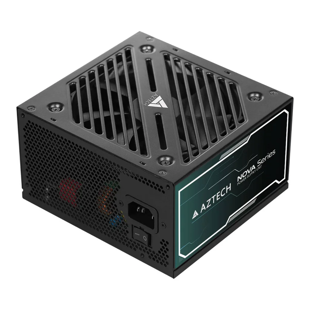Aztech Nova Non Modular Power Supply, 750W, ATX Compatible, 120mm Silent Fan, Active PFC, Multi Protection, White | AZT-N750NM – Main image Aztech Nova Non Modular Power Supply, 750W, ATX Compatible, 120mm Silent Fan, Active PFC, Multi Protection, White | AZT-N750NM – Main image