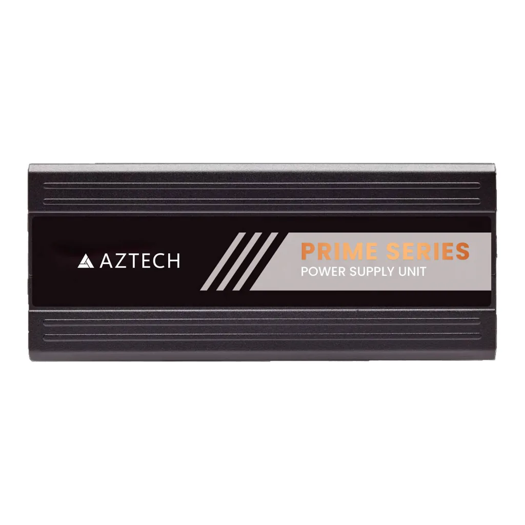 Aztech PRIME Fully Modular Power Supply, 850W, 80 Plus Bronze Certified, ATX 3.1 Compatible, PCIe 5.1 Ready, 120mm Hybrid Silent Fan, Japanese 105°C Capacitors, Black | AZT-P850M80P – Gallery image 1 Aztech PRIME Fully Modular Power Supply, 850W, 80 Plus Bronze Certified, ATX 3.1 Compatible, PCIe 5.1 Ready, 120mm Hybrid Silent Fan, Japanese 105°C Capacitors, Black | AZT-P850M80P – Gallery image 1