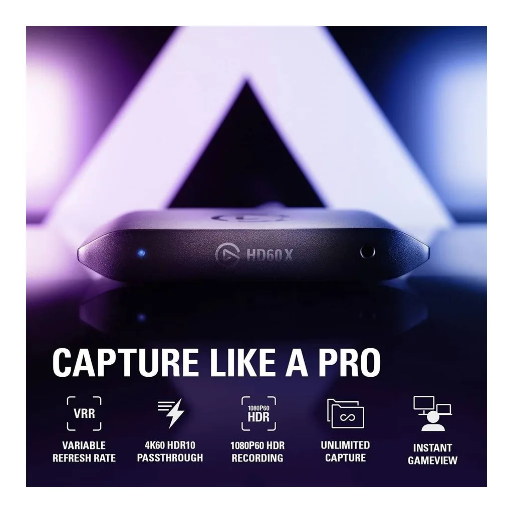 Elgato HD60 X External Capture Card, 4K30 Capture and 4K60 HDR Passthrough, Black | 10GBE9901 - Image 3 Elgato HD60 X External Capture Card, 4K30 Capture and 4K60 HDR Passthrough, Black | 10GBE9901