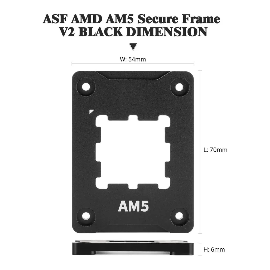 CPU Contact Frame for AM5, Black | V 160-1 - Image 5 CPU Contact Frame for AM5, Black | V 160-1