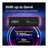 b0a61bb1307024dbb2dc7d9514044e11-hi.jpg Crucial P310 Internal SSD with Heatsink, 4TB Storage Capacity, M.2 2280 Form Factor, PCIe 4.0 Interface, Up to 7100 MB/s Sequential Read & 6000 MB/s Sequential Write Speed, Black | CT4000P310SSD5