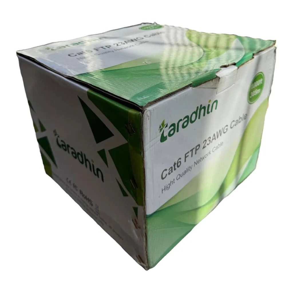 b1282325f3c29438a3066834a125a732-hi.jpg Taradhin Premium Quality CAT6 FTP, 23AWG, 0.575mm, CCA Network Cable, Up To 10 Gbps Data Transmission Speeds, 4P Fresh PVC Jacket, 305 Meters, Drum Roll, Gray