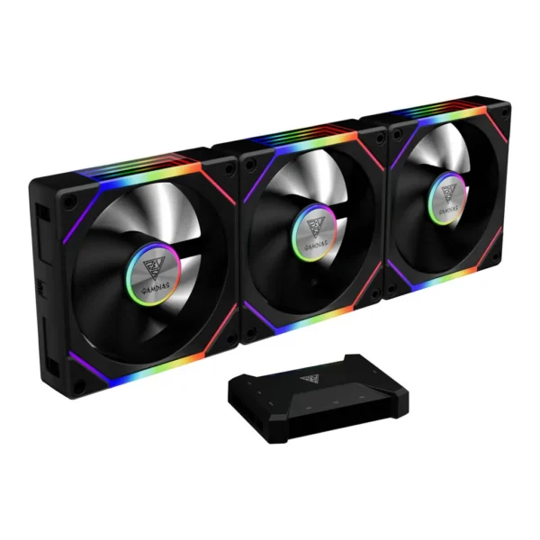 GAMDIAS Aeolus P2-1203U Cooling Fan, Black - Image 1 GAMDIAS Aeolus P2-1203U Cooling Fan, Black