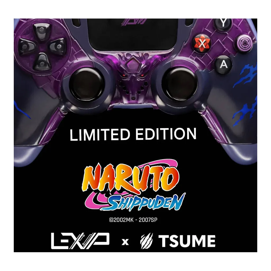 b3e15b19114bd1638b6cd5dbfc340372-hi.jpg Lexip Sasuke Revenge Controller Design by Tsume, Naruto Shippuden Controller, Wireless Gaming Controller with 4 Programmable Paddles, Anime Collector Edition, Violet