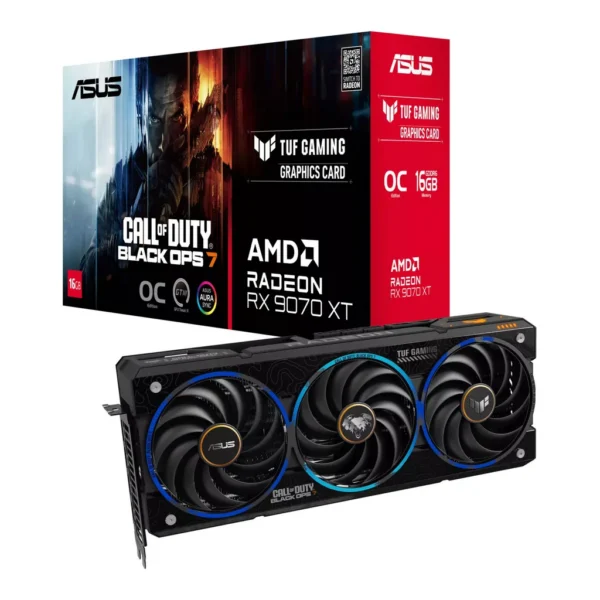 b574902fd0b34368b1a65bcfaed00edd-hi.jpg ASUS TUF Gaming Radeon RX 9070 XT Black Ops 7 Edition Graphics Card, 16GB GDDR6 256-Bit Memory, 3060 MHz Boost Clock, 20 Gbps Memory Speed, 4096 Stream Processor, PCI Express 5.0