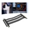 ASHATA PCIe 5.0 X16 GPU Extension Cable 128Gbps Gen 5 Flexible Riser Card for RTX 4090 RTX 5090 RX 7900 Vertical GPU Display and Mounting, Black | (A) - Image 4 ASHATA PCIe 5.0 X16 GPU Extension Cable 128Gbps Gen 5 Flexible Riser Card for RTX 4090 RTX 5090 RX 7900 Vertical GPU Display and Mounting, Black | (A)