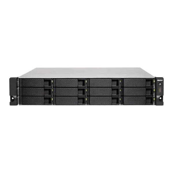 b63a83d73f3c1100a3233210028fdaf2-hi.jpg QNAP 12-Bay 2U Rackmount NAS, 10GbE-ready, entry-level rackmount NAS for SMB featuring two SFP+ ports and one PCIe 2.0 2 slot, Black | TS-1232XU-4G