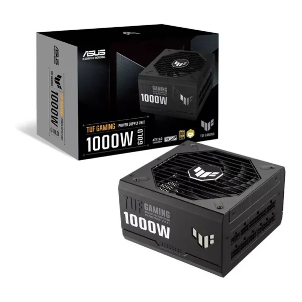 b7cfa24414d9c79b0ea93f8ed86f299e-hi.jpg ASUS TUF Gaming 1000W ATX Power Supply Unit, 80 Plus Gold Certification, Fully Modular, 135mm Fan, Dual Ball Fan Bearings, Axial-tech Fan Design, Military-grade, Black | 90YE00S1-B0NA00