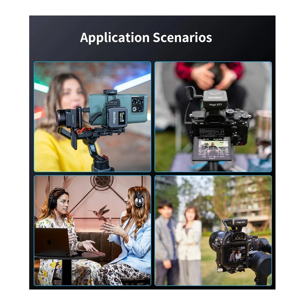 b898053703ea56acc85d9a167d493753-hi.jpg Godox Magic XT1-C 2-Person Wireless Microphone System with USB-C Adapter 2.4 GHz Lavalier Mic for Android