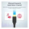 b8f3b26f28de1692c15279c953ab6267-hi.jpg Unitek 4K 60Hz High Speed HDMI 2.0 Extension Cable 3M, 18Gbps, HDR10, ARC, 3D & 7.1 Surround Sound, Ethernet & Audio Return Channel, 3D & HDCP Compatible, Black