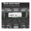 ba1d16ffcdbfd00632d0c84b2cc28990-hi.jpg Crucial Gen4 E100 Internal SSD, 2TB Storage Capacity, M.2 Form Factor, 3D NAND Technology, Up To 5000MB/s Read Speed & Up To 4500MB/s Write Speed | CT2000E100SSD8