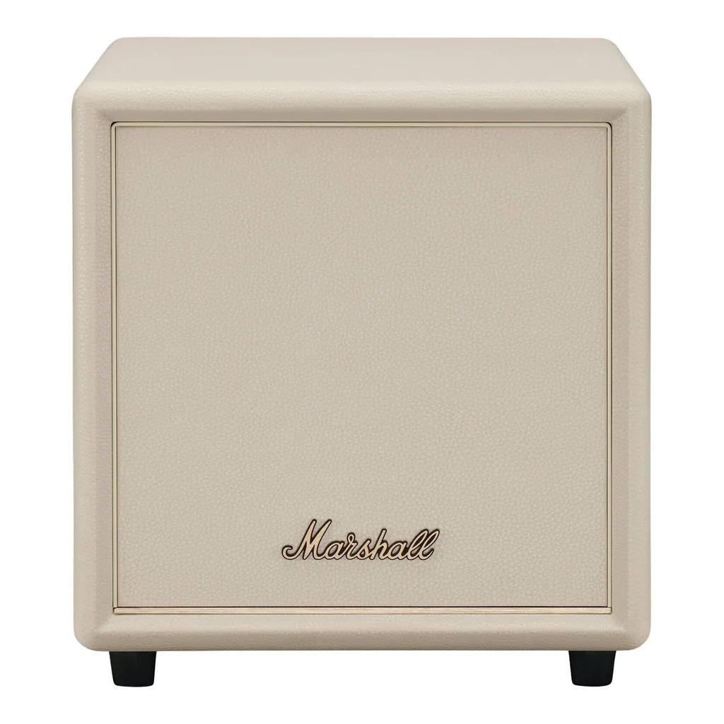 bb6d6c1c112e63d79032ddd89589ea9a-hi.jpg Marshall Heston Sub 200 Wireless Subwoofer, Deep Precise Bass, Bluetooth LE Audio, App Control, Rugged Eco Design, Versatile Placement, Updates, 79% Recycled Plastic, Cream