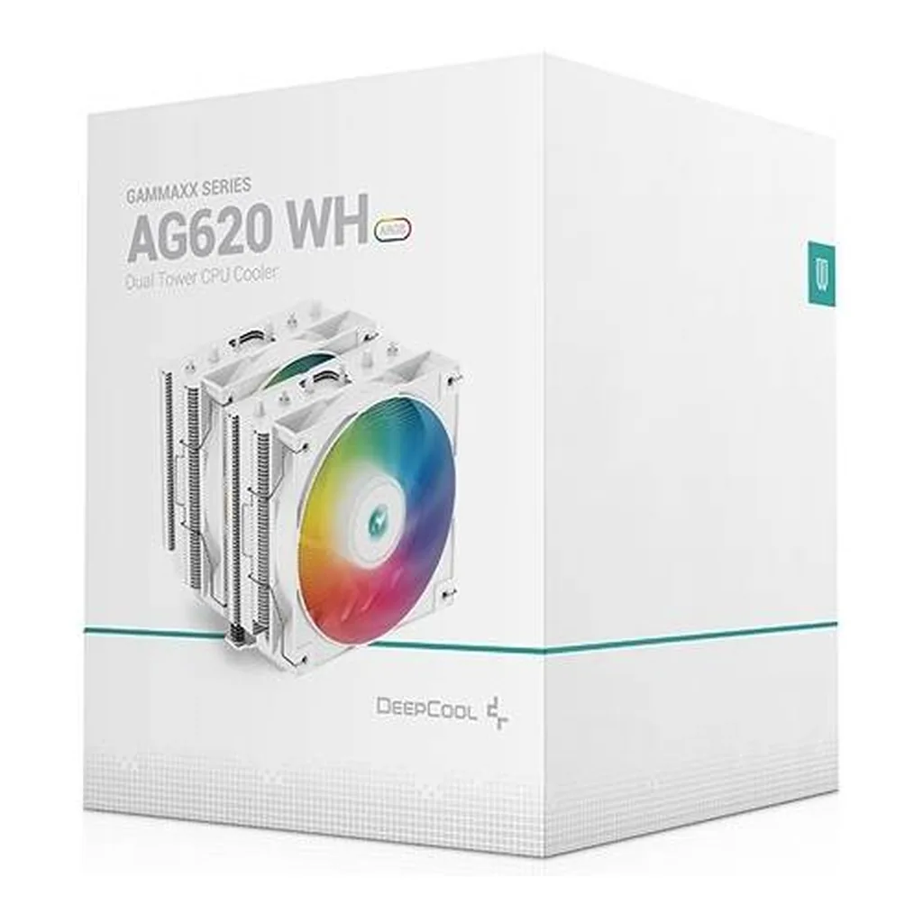 DeepCool AG620 ARGB Dual-Tower 120mm CPU Cooler, White | R-AG620-WHANMN-G-2 - Image 10 DeepCool AG620 ARGB Dual-Tower 120mm CPU Cooler, White | R-AG620-WHANMN-G-2