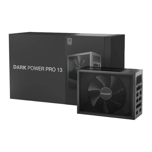 Be Quiet! Dark Power Pro 13 Full Modular Power Supply, 1600W Power, 80 Plus Titanium Efficiency, 135mm Silent Wing Fan, 12V Rails, Full bridge + LLC + SR + DC/DC Technology, Black | BP901UK – Main image Be Quiet! Dark Power Pro 13 Full Modular Power Supply, 1600W Power, 80 Plus Titanium Efficiency, 135mm Silent Wing Fan, 12V Rails, Full bridge + LLC + SR + DC/DC Technology, Black | BP901UK – Main image
