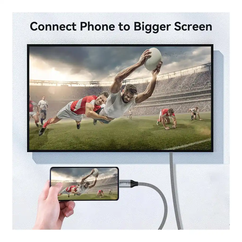 be4e2571b41593d75aedbe90aa7bea28-hi.jpg Nexus USB-C to HDMI 8K Cable Braided Jacket 48Gbps Copper conductor,Type C Adapter HDMI 2.1 2.0 and USB 3.1 tech,Supports Transmission, 3 Meter Cable Length