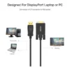 be9b3043357d3c93759516e7ee7a86c9-hi.jpg Unitek DisplayPort to VGA Cable, Up to 1920x1200 Resolution, Strain Relief, No Software Required, 1.8 Meter Cable Length, Black | Y-5118F