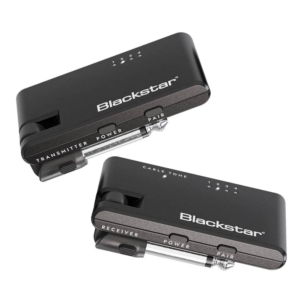 Blackstar Airwire i58 Wireless Instrument System, 5.8GHz Digital Guitar Wireless System, 6ms Latency, 100ft Range, 4 Channels, USB-C Charging, Plug And Play, Cable Tone Mode, Black | BA278010 – Gallery image 1 Blackstar Airwire i58 Wireless Instrument System, 5.8GHz Digital Guitar Wireless System, 6ms Latency, 100ft Range, 4 Channels, USB-C Charging, Plug And Play, Cable Tone Mode, Black | BA278010 – Gallery image 1