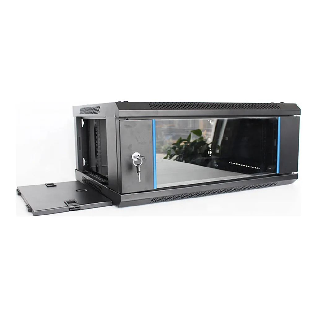 Bolein 4U Wall Mount Network Cabinet, 600x450mm Dimension, 19'' Rack, Removable Side Panels, Single Section, Black | BLWM-6404 – Gallery image 1 Bolein 4U Wall Mount Network Cabinet, 600x450mm Dimension, 19'' Rack, Removable Side Panels, Single Section, Black | BLWM-6404 – Gallery image 1