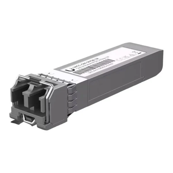 c048f2b70def23ab6399e2a9bd47b650-hi.jpg Ubiquiti UniFi 25Gbps Multi-Mode Optical Module, SFP28 Transceiver, Duplex LC UPC, Compatible SFP28, SFP+ & SFP interfaces, Up to 100m OM4 Fiber, Grey | UACC-OM-SFP28-SR