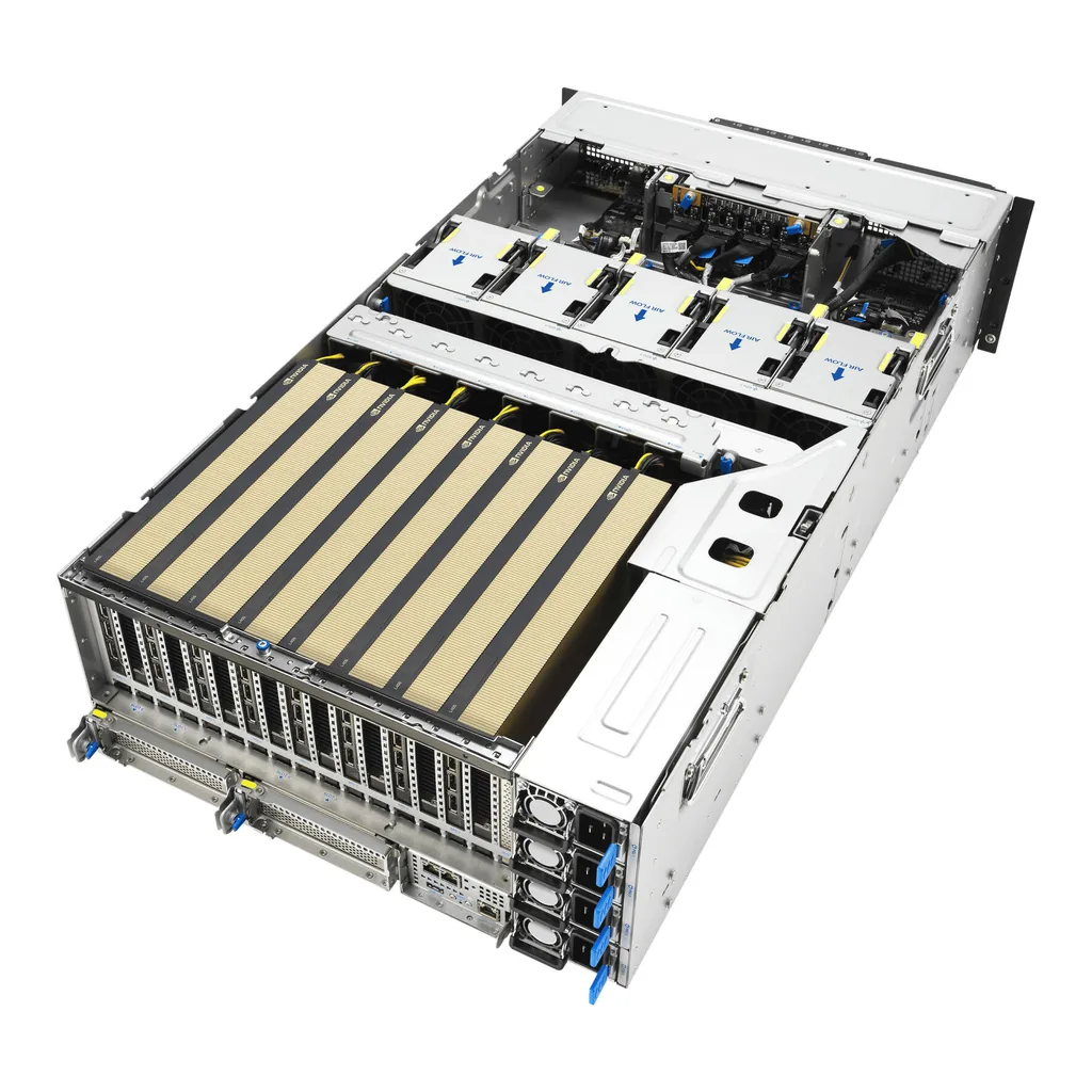 c0d526a5661695e5b53c20cc4907b12b-hi.jpg AI PRO AMD EPYC 4U Server - 2 EPYC 9655 (96C/192T), 8 NVIDIA RTX Pro 6000 Blackwell 96GB, 1TB DDR5 6400MHz RAM, 4TB NVMe Gen5 + 2x 3.84 TB U.3 SSD, 4 3200W PSU, Dual 10GbE LAN