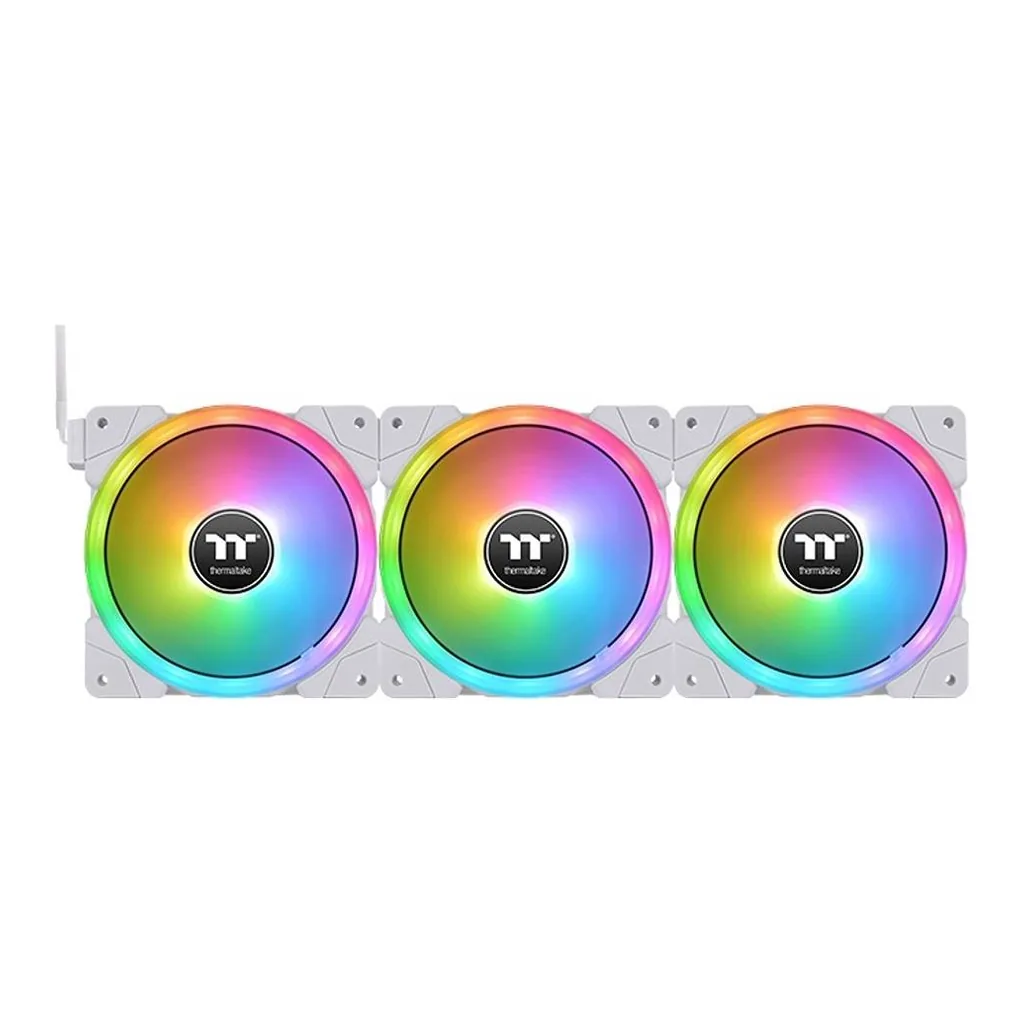 Thermaltake Swafan EX12 RGB PC Cooling TT Premium Edition Fan, White | CL-F161-PL12SW-A - Image 1 Thermaltake Swafan EX12 RGB PC Cooling TT Premium Edition Fan, White | CL-F161-PL12SW-A