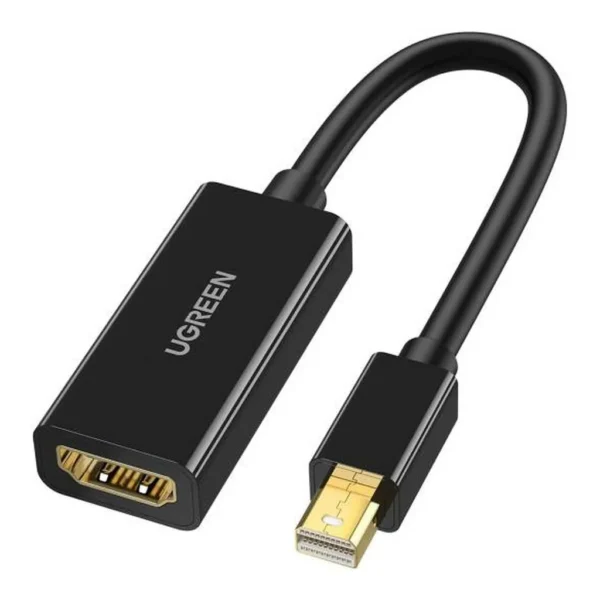 c10f0756cdd4354a47ed0f541f524585-md.jpg UGREEN Mini DisplayPort to HDMI Adapter (Thunderbolt 2.0), 4K Mini DP to HDMI Adapter Cable, Broad Compatibility, Support Up To 3840x2160@30Hz refresh rate, Black | 40360