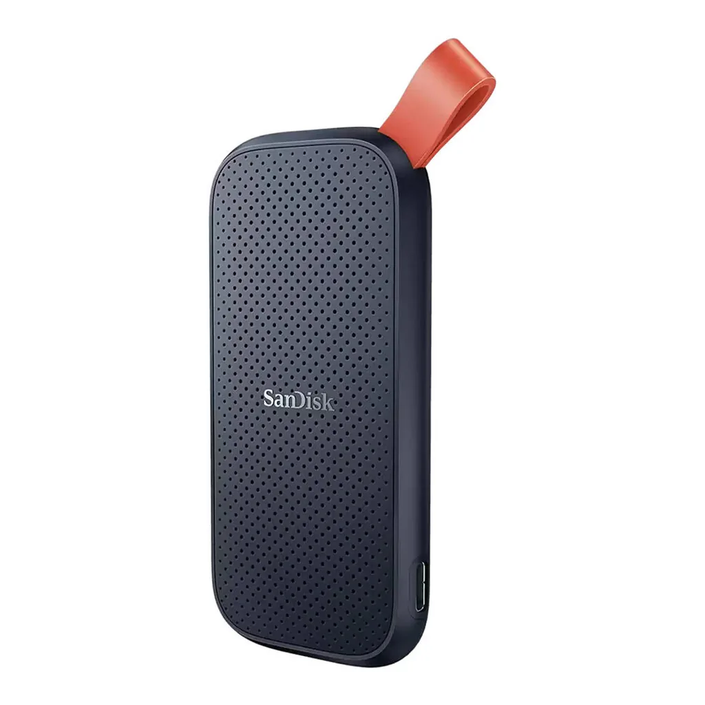 c1a71afc9bb93725eb4ca74f5a1d013d-hi.jpg SanDisk Portable SSD, 2TB Capacity, USB-C 3.2 Gen 2 Interface, Up to 800 MB/s Transfer Speed, Integrated Rubber Hook, Drop Resistant Up to 2 Meter, Black Orange | SDSSDE30-2T00-G26