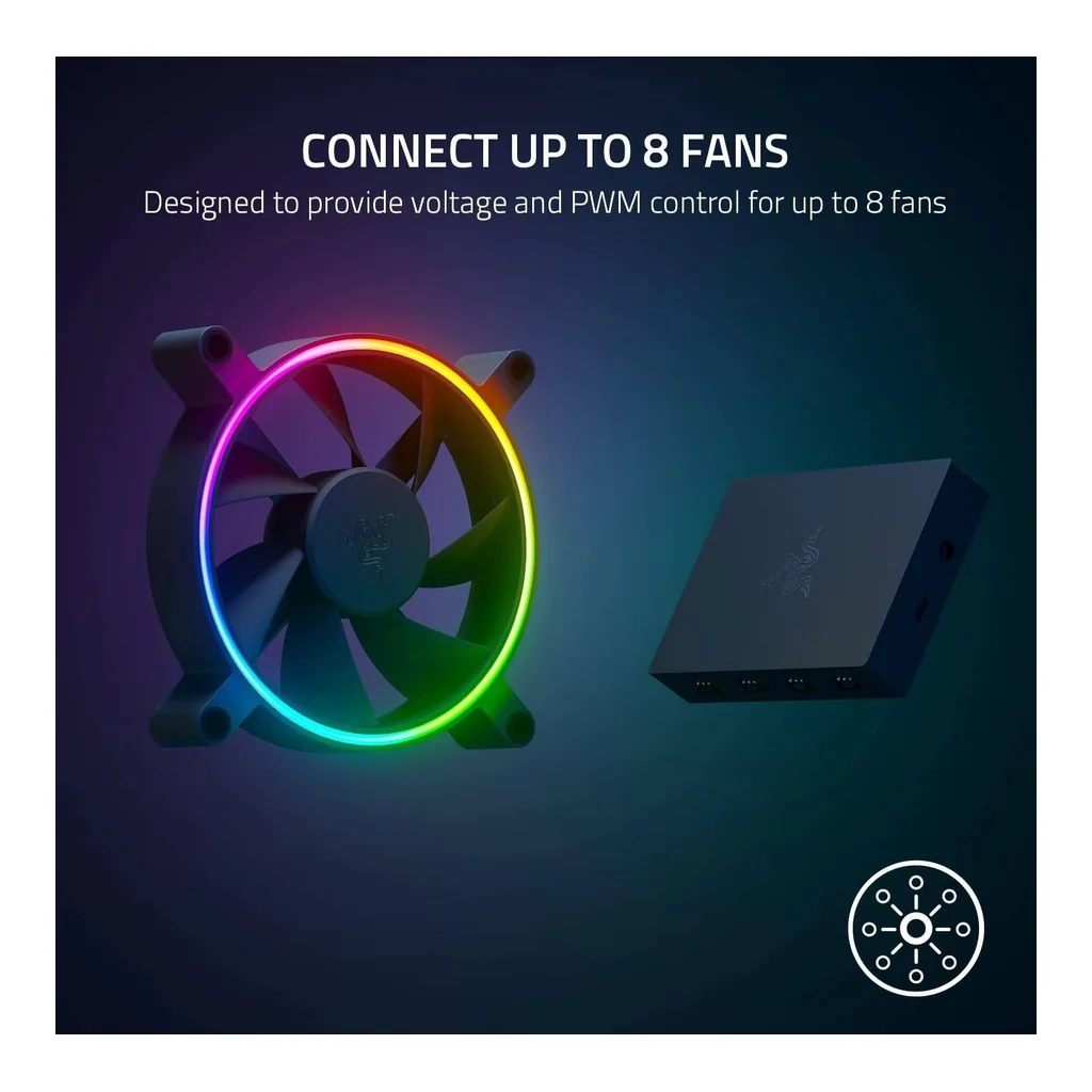 Razer PWM PC Fan Controller, Black | RZ34-02140700-R3M1 - Image 4 Razer PWM PC Fan Controller, Black | RZ34-02140700-R3M1