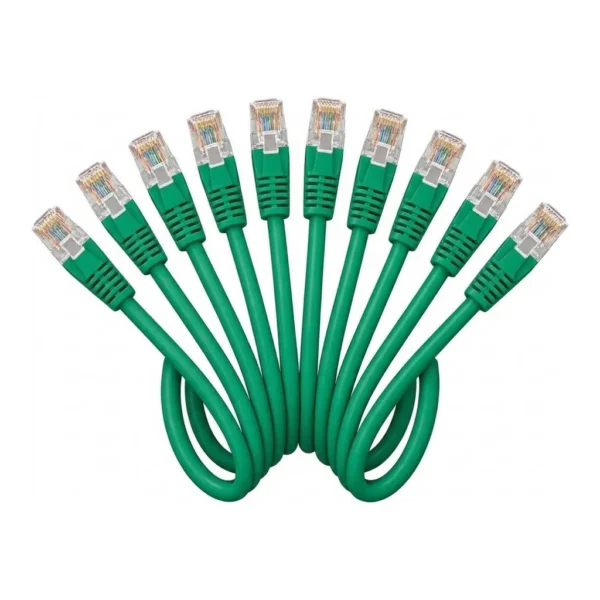 c314ea628f9b1c02d4640d55555b0dea-hi.jpg AICO 0.5M Cat6 RJ45 UTP Network Cable, Green, Pack of 10 Cables