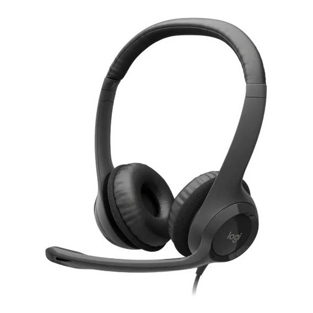 c3bb6390cf0e5913e2cc5d95963d3af5-hi.jpg Logitech H390 Wired Headset for PC/Laptop, Stereo Headphones with Noise Cancelling Microphone, USB Type-A Interface, In-Line Controls, Works with Chromebook - Black