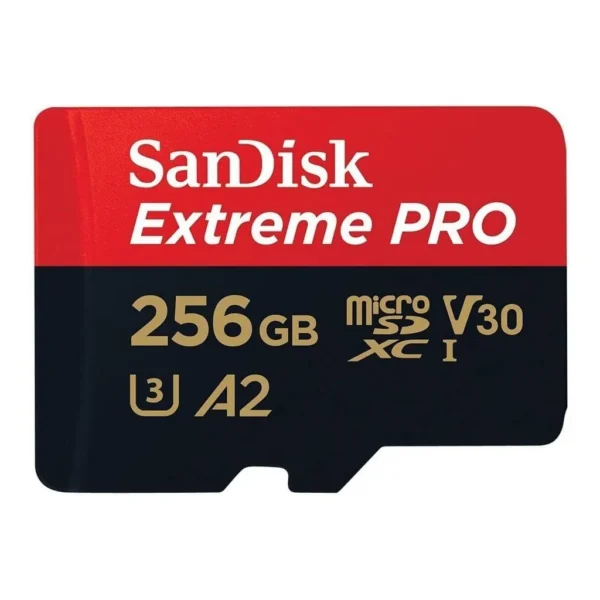 c4912f0538a68b7ec086218ed9530024-hi.jpg SanDisk Extreme PRO 256GB Micro SDXC UHS-I Card, Up to 200MB/s Read Performance, Up to 140MB/s Write Performance, Great For Capturing 4K UHD Video, Durable Design, Black - Red | SDSQXCD-256G-GN6MA