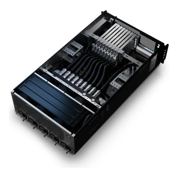 c6e86c255fe758c13937967a0d393d59-hi.jpg AI Neural Matrix 4U GPU SERVER - Threadripper PRO 9995WX (96C/192T), 4x NVIDIA RTX PRO 6000 Blackwell 96GB, 512GB DDR5 ECC 6400Mhz RAM, 8TB Gen5 NVMe SSD, 5x 2000W Platinum PSU, Custome WaterCooled