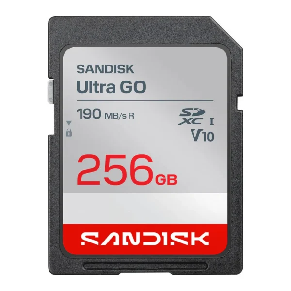 c6ecdfe8707f85428ba521f834034b8a-hi.jpg SanDisk Ultra GO SDHC and SDXC UHS-I Memory Card, 256GB Storage, Up To 190MB/s Read Speed, Full HD Video Recording, Waterproof, Shockproof, X-Ray And Magnet Proof, Gray | SDSDUGN-256G-GN6IN