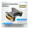 c71a1bb1081247e994be0cfd719ca64a-hi.jpg Vention VGA Male to DVI Female Adapter, Display at Both Ends, 1080P HD, Gold-plated Interface, Black | DDDB0