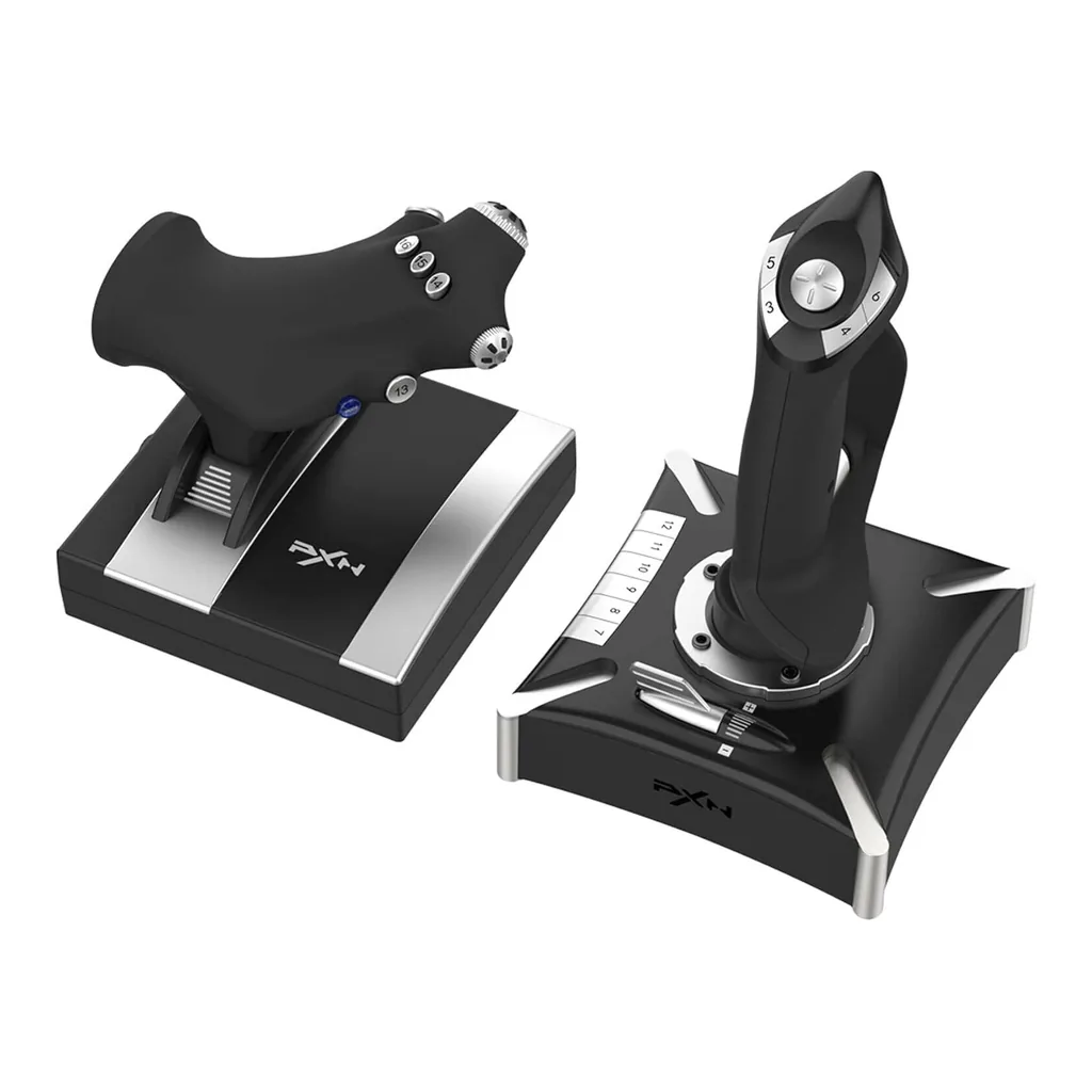 c80afc1be222d90ee3221739f013727e-hi.jpg PXN 2119Pro PC Joystick with Vibration, 8-Way Hat Switch, Key Mapping, Quick Response, Flight Simulator Stick for PS4/XBOX ONE/Windows, Black