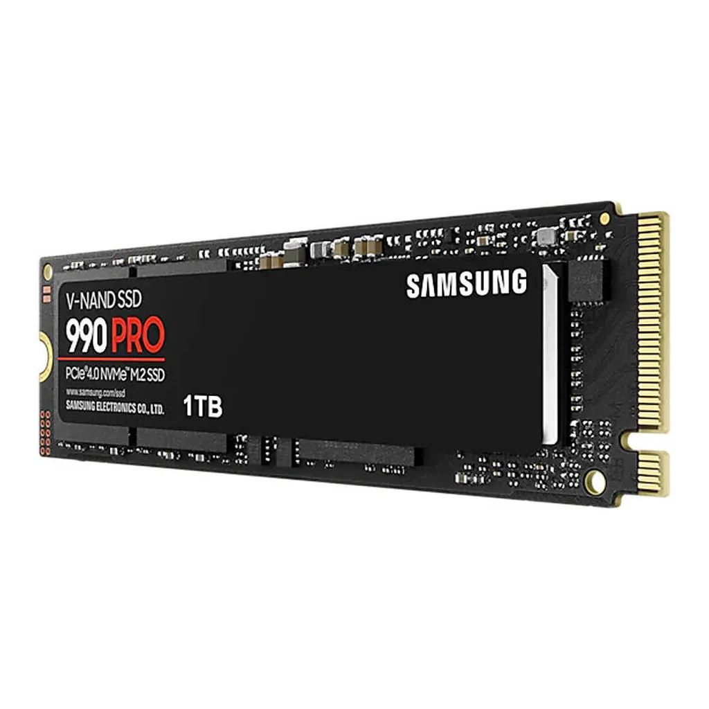 c84a9ef00ede2e800dc586a95746c9ae-hi.jpg Samsung 990 Pro 1TB NVMe M.2 Internal SSD, PCIe Gen 4.0 x4, NVMe 2.0 Interface, 7450 MB/s Sequential Read Speed, 6900 MB/s Sequential Write Speed, V-NAND 3-bit MLC | MZ-V9P1T0BW