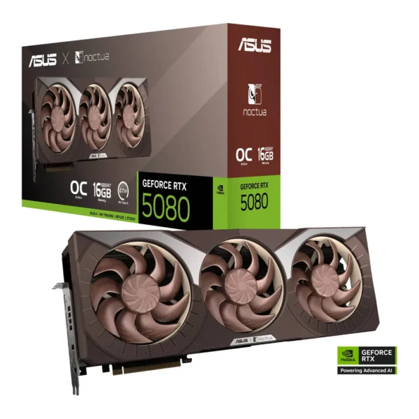 c8e4ff688666af1f277c25e797f94a3d-hi.jpg ASUS GeForce RTX 5080 16GB GDDR7 Noctua OC Edition Graphics Card, 16GB GDDR7 256-Bit Memory, 10752 CUDA Cores, 30 Gbps Memory Speed, PCI Express 5.0