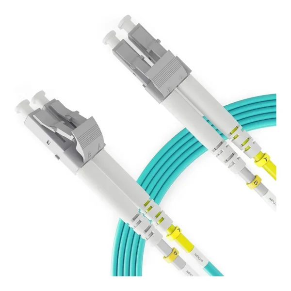 c952fe781c8a6fcb59a07e01cf7cf86b-hi.jpg NEXUS OM3 LC to LC Fiber Optic Patch Cord (2M, Duplex), 50/125 m Multimode, 100Gbps, Low Loss, LSZH Jacket, High-Speed for Data Center, FTTH, LAN, SFP/SFP+
