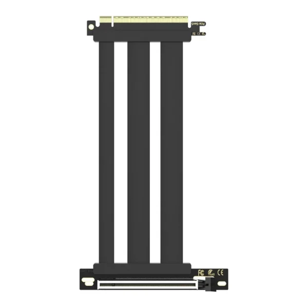 GLOTRENDS 200mm PCIe 5.0 Riser Cable, Black | PCIE50-X16-200mm-0090D - Image 1 GLOTRENDS 200mm PCIe 5.0 Riser Cable, Black | PCIE50-X16-200mm-0090D