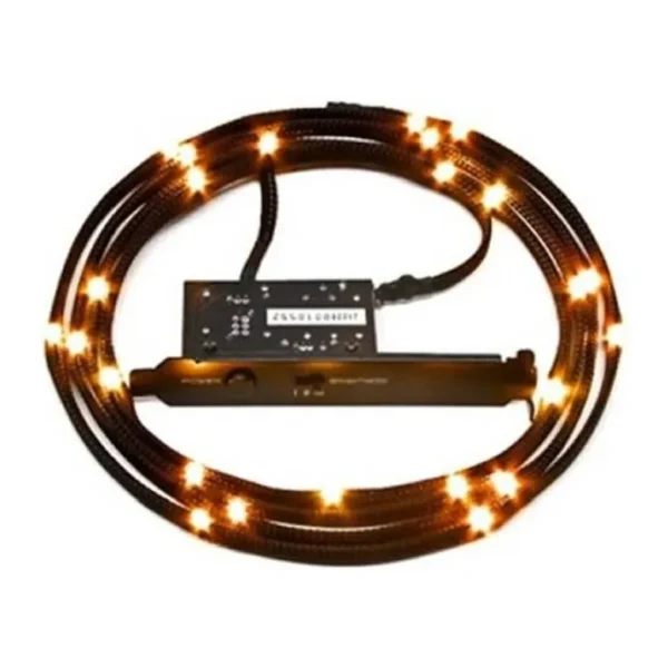 NZXT Light Sensitivity Sleeved LED Kit Orange 1 Meter | CB-LED10-OR - Image 1 NZXT Light Sensitivity Sleeved LED Kit Orange 1 Meter | CB-LED10-OR